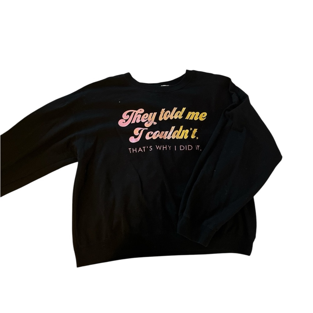 Black Graphic Women's Sweater